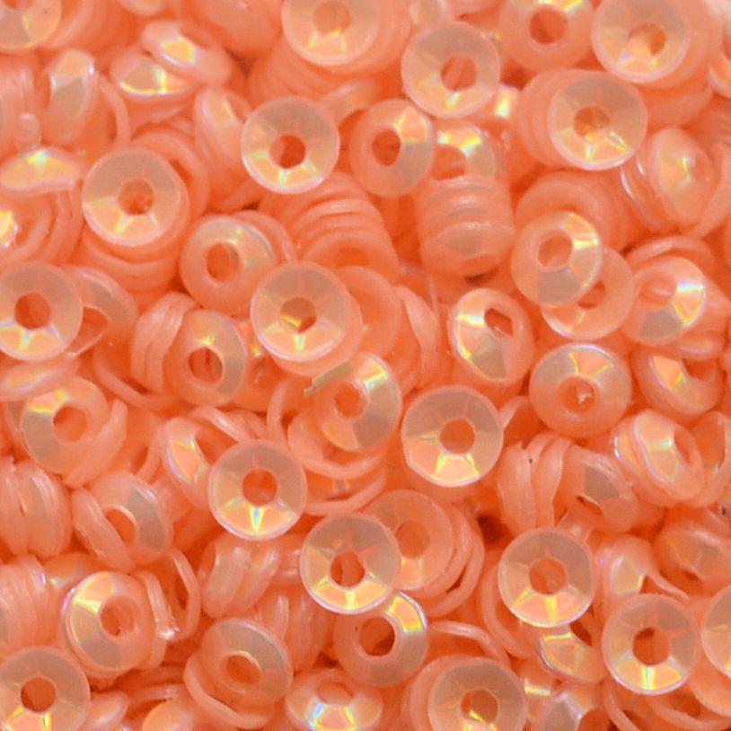 3mm Fully Cupped Opalescent Just Peachy 50 grams