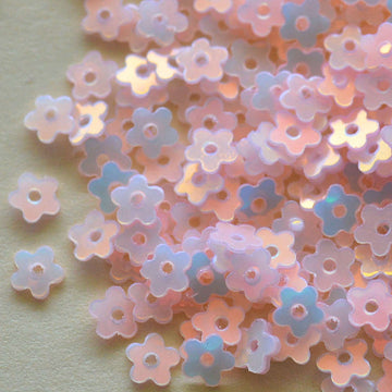 4mm Flat Opalescent Flower Peony 50 grams
