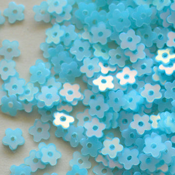 4mm Flat Opalescent Flower Maui 50 grams