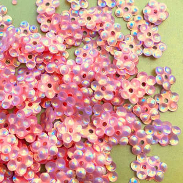 5mm Flower Opalescent Bashful 50 Grams - Cartwright's Sequins