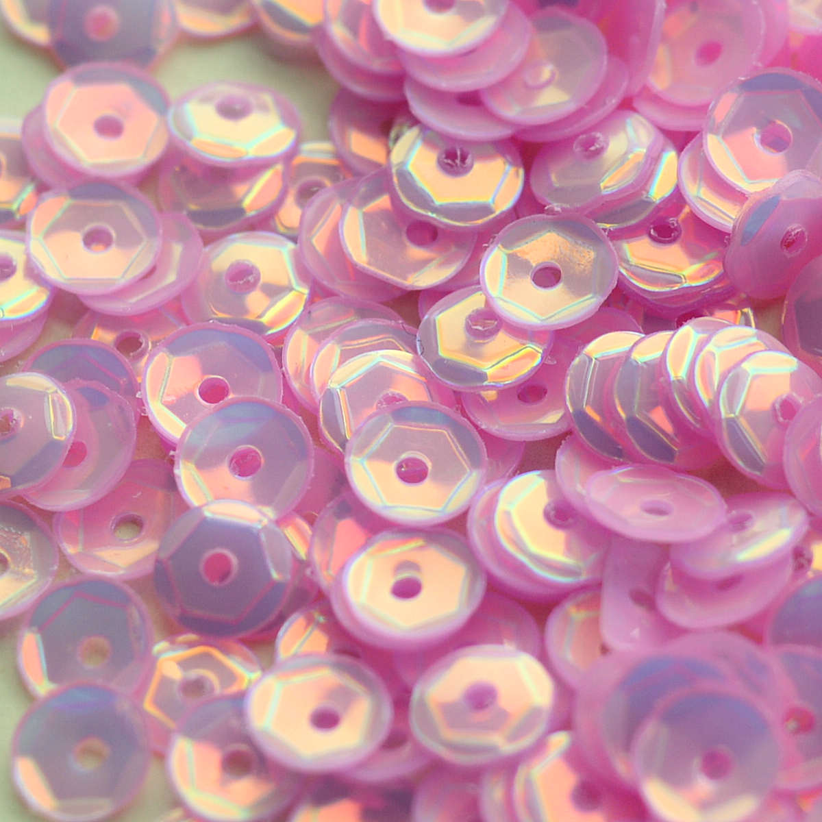 5mm Slightly Cupped Opalescent Pink Orchid