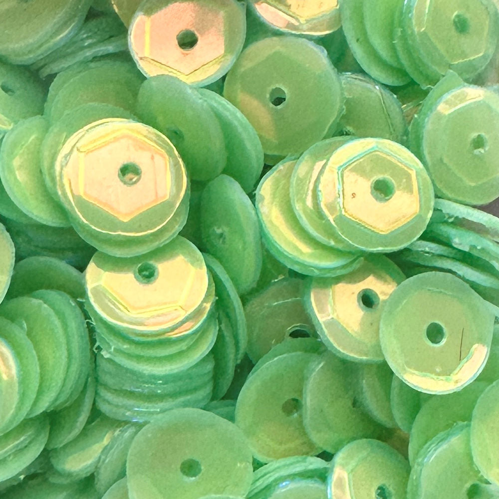 6mm Slightly Cupped Opalescent Sprout 50 Grams