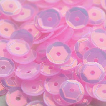 6mm Slightly Cupped Opalescent Pink Orchid