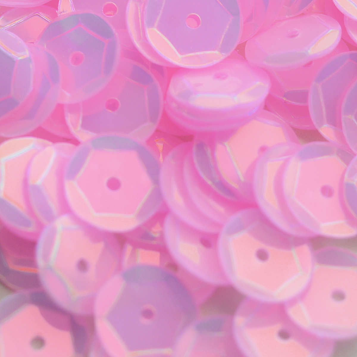 8mm Slightly Cupped Opalescent Pink Orchid