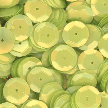 10mm Slightly Cupped Satin Light Chartreuse 100 Grams