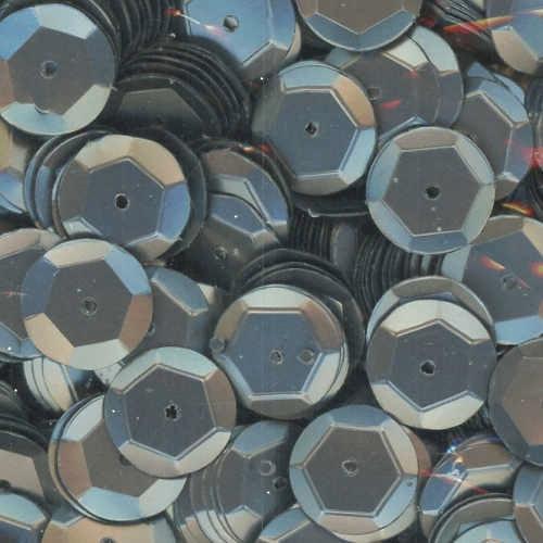 10mm Slightly Cupped Satin Gunmetal Gray 100 Grams