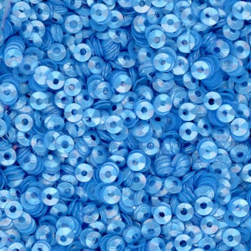 3mm Fully Cupped Satin Powder Blue 100 grams