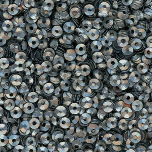 3mm Fully Cupped Satin Gunmetal Gray 100 grams