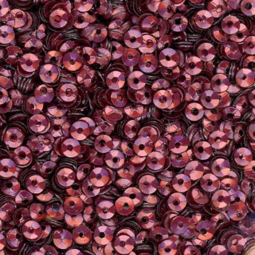 3mm Fully Cupped Satin Burgundy 100 grams