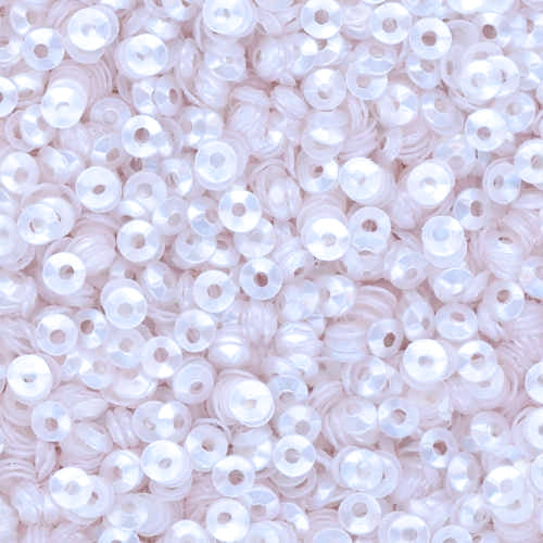 3mm Fully Cupped Satin White 100 grams