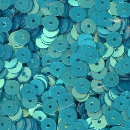 5mm Flat Satin Turquoise 100 Grams