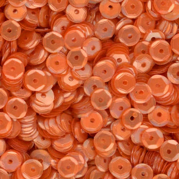 5mm Slightly Cupped Satin Coral 100 Grams
