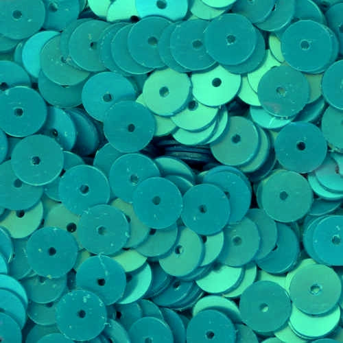 8mm Flat Satin Turquoise 100 Grams