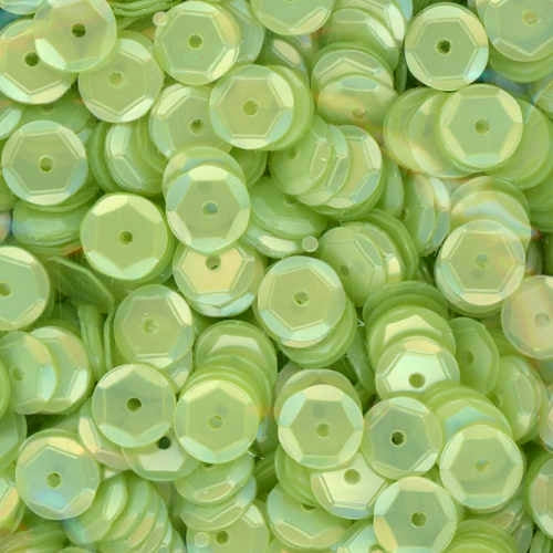 6mm Slightly Cupped Satin Light Chartreuse