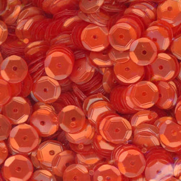 6mm Slightly Cupped Satin Burnt Orange