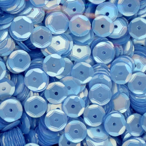 6mm Slightly Cupped Satin Powder Blue 100 Grams