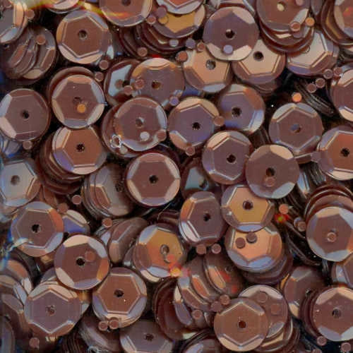 6mm Slightly Cupped Satin Chocolate Brown