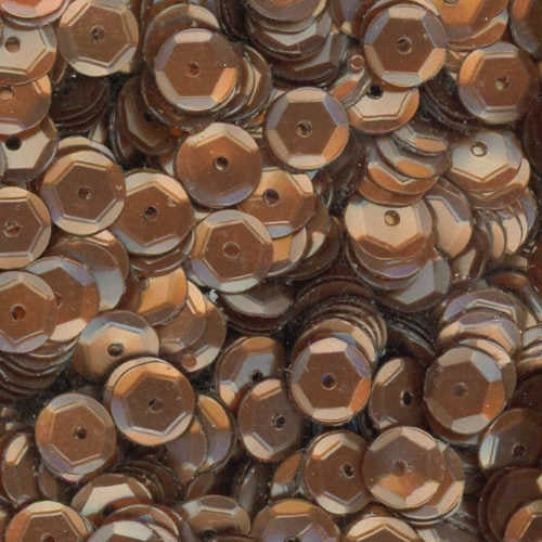 6mm Slightly Cupped Satin Mocha