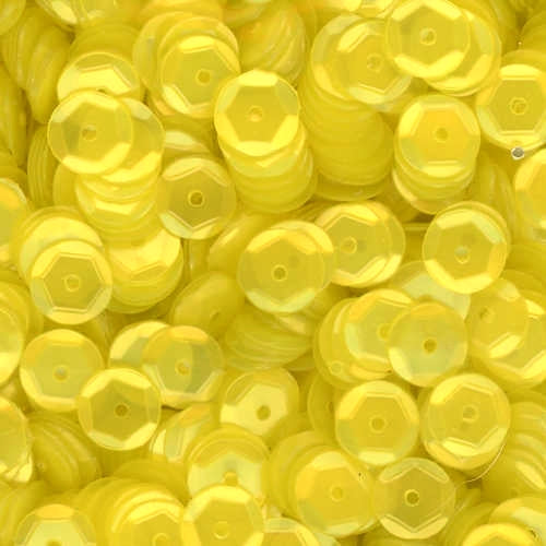 6mm Slightly Cupped Satin Lemon Drop 100 Grams