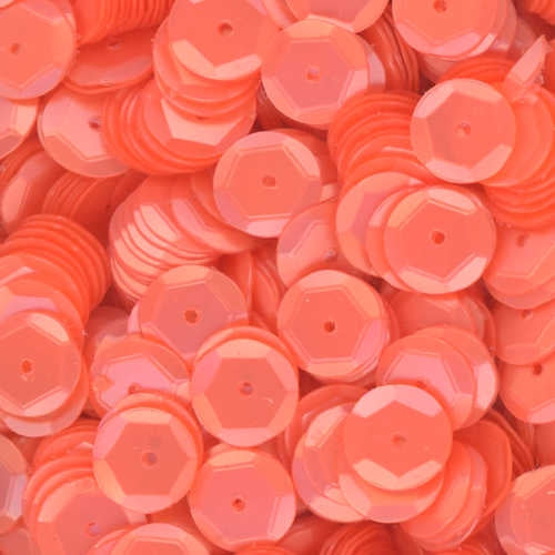 8mm Slightly Cupped Satin Peach