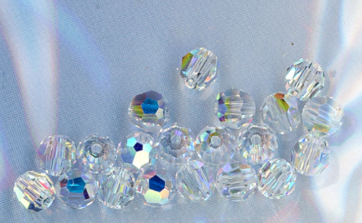 Swarovski 4mm Round Faceted Crystal AB Value Pack