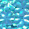 15mm Flower Opaque Turquoise