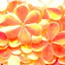 15mm Flower Crystal Opaque Tangy Tangerine 100 Grams