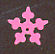 10mm Opaque Iridescent Starflake Pink