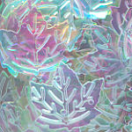 22mm Maple Leaf Iridescent Crystal Clear