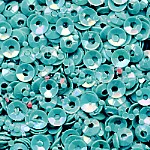 3mm Fully Cupped Opaque Iridescent Teal