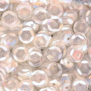 6mm Slightly Cupped Clear Luster (no iridescence) 100 Grams