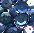 10mm Slightly Cupped Iridescent Black 100 Grams