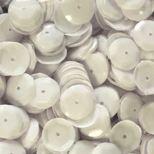 10mm Slightly Cupped Opaque Bright White