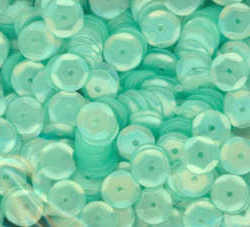 6mm Slightly Cupped Satin Pale Sea Green100 Grams