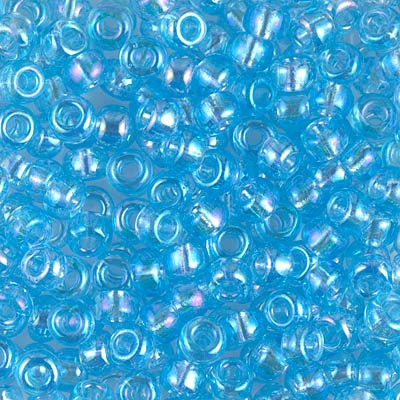 6/0 Miyuki Transparent Aqua AB 20-gram tube