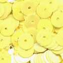6mm Flat Opaque Iridescent Lt Lemon Yellow 100 Grams