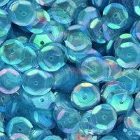 8mm Slightly Cupped Iridescent Light Duck Wing Blue 50 Grams