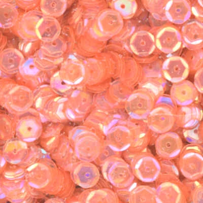 6mm Slightly Cupped Iridescent Peach 50 Grams