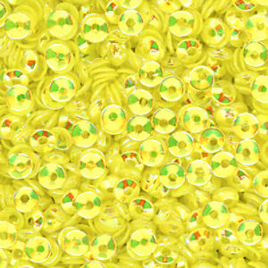 3mm Fully Cupped Crystal Opaque Lt. Lemon Yellow 50 grams