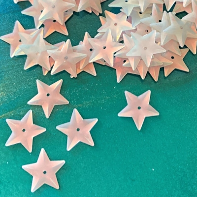 15mm Stars Opalescent White- 50 grams
