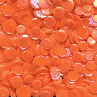 Opaque Iridescent Confetti Orange 100 Grams