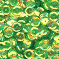 8mm Slightly Cupped Crystal Iris Sour Apple