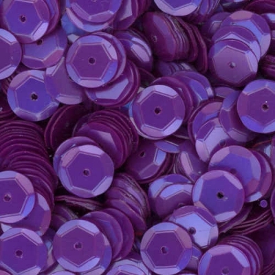 10mm Slightly Cupped Satin Dark Purple 100 Grams