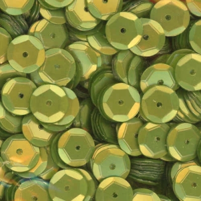 8mm Slightly Cupped Satin Dark Chartreuse