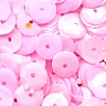 6mm Slightly Cupped Opaque Iridescent Pink 100 Grams