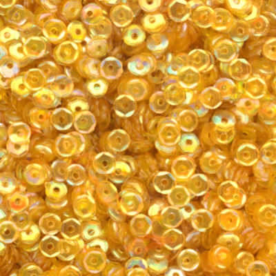 4mm Slightly Cupped Iridescent Golden Yellow