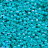 5mm opaque Iridescent Petite Flower Dark Turquoise 100 Grams