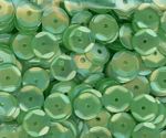 6mm Slightly Cupped Satin Granny Smith 100 Grams