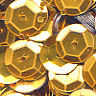 10mm Slightly Cupped Metallic Bright Gold