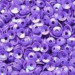 3mm Fully Cupped Opaque Iridescent Periwinkle